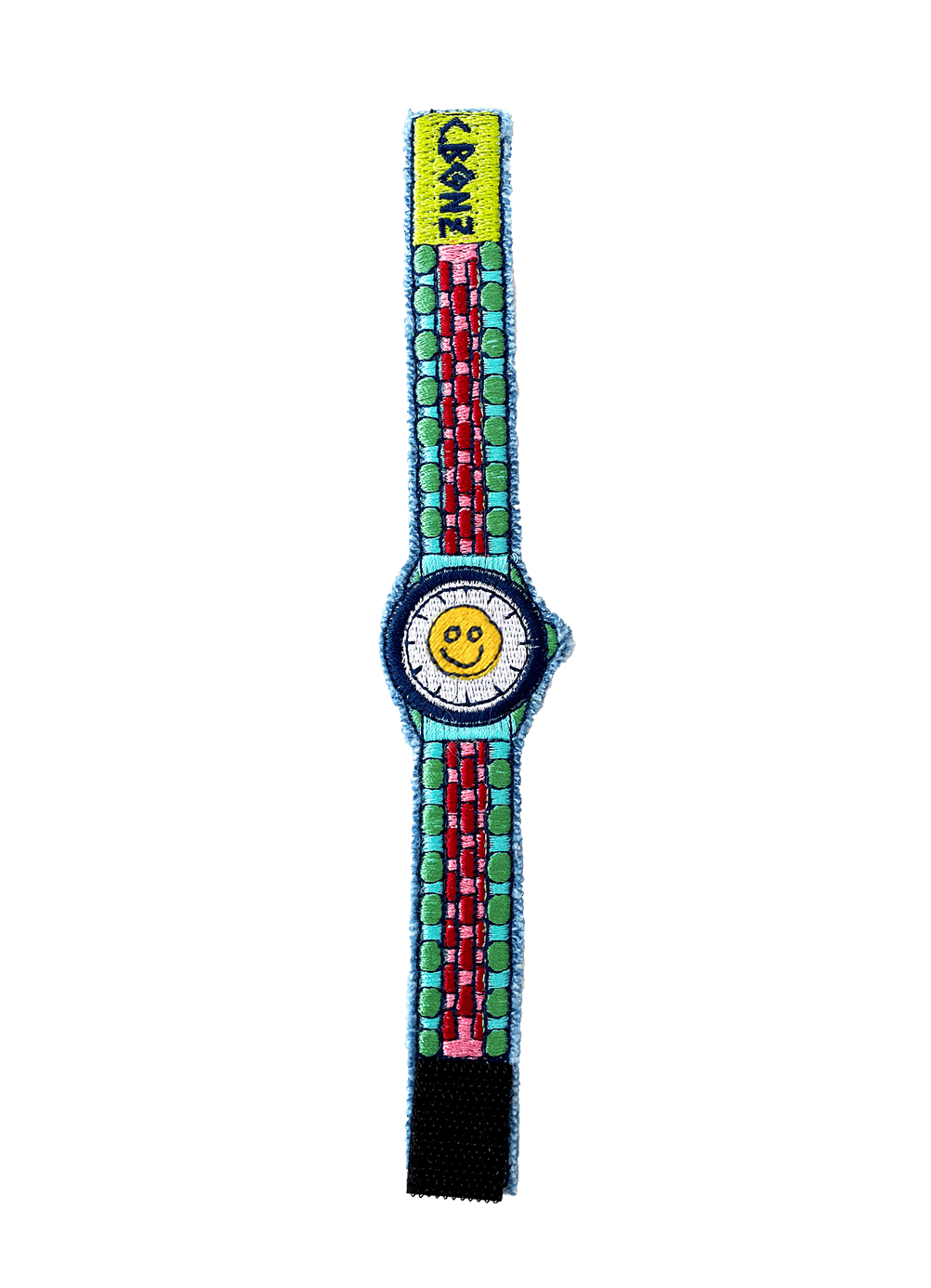 Happy Hour Embroidered "Watch" Bracelet