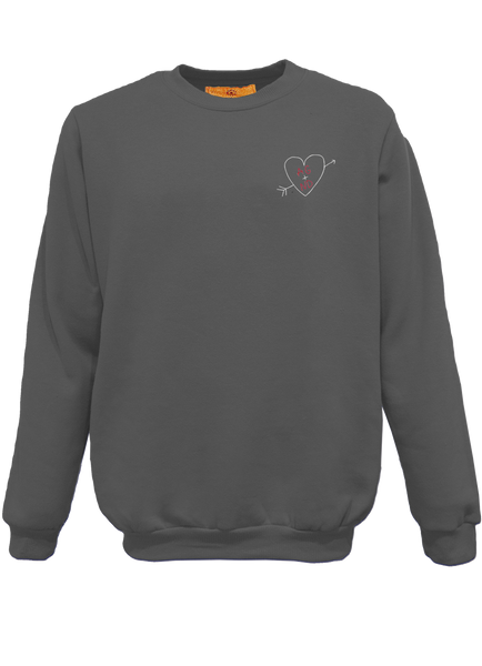 Carved Heart Customized Initials Unisex Pullover