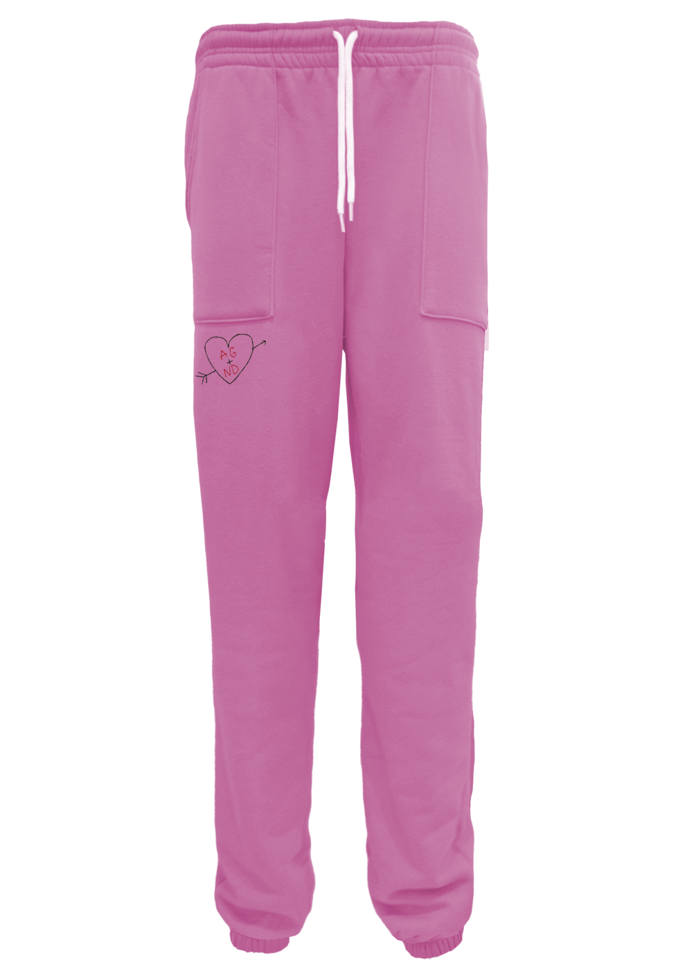 Carved Heart Customized Initials Unisex Sweatpants