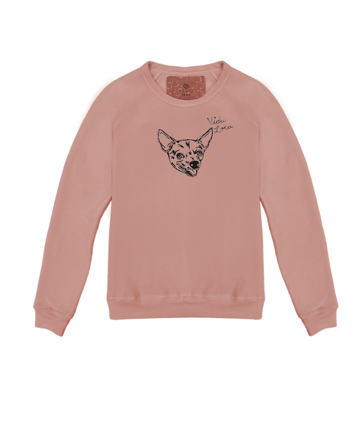 Women's Custom Pet Portrait Classic Crew Pullover