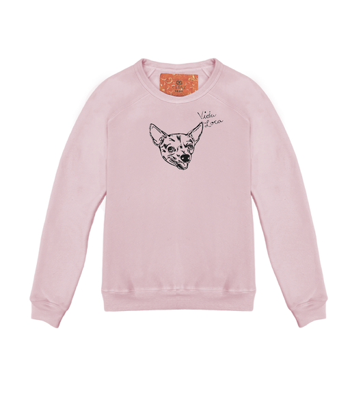 Women's Custom Pet Portrait Classic Crew Pullover