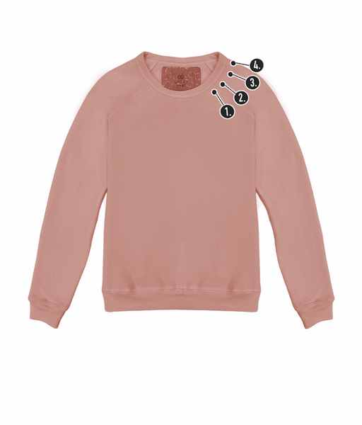 Customizable Spooky neckline Mini Embroidery Women's Classic Pullover