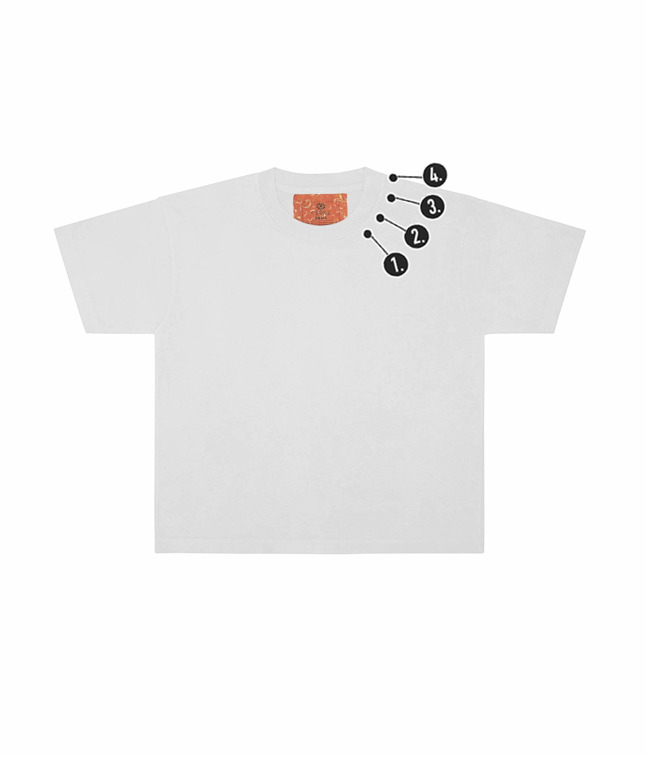 Customizable Spooky neckline Mini Embroidery Crop Tee