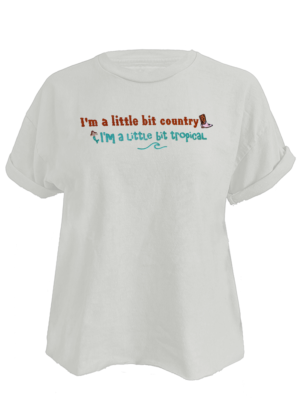 A Little Bit Country Crop Tee