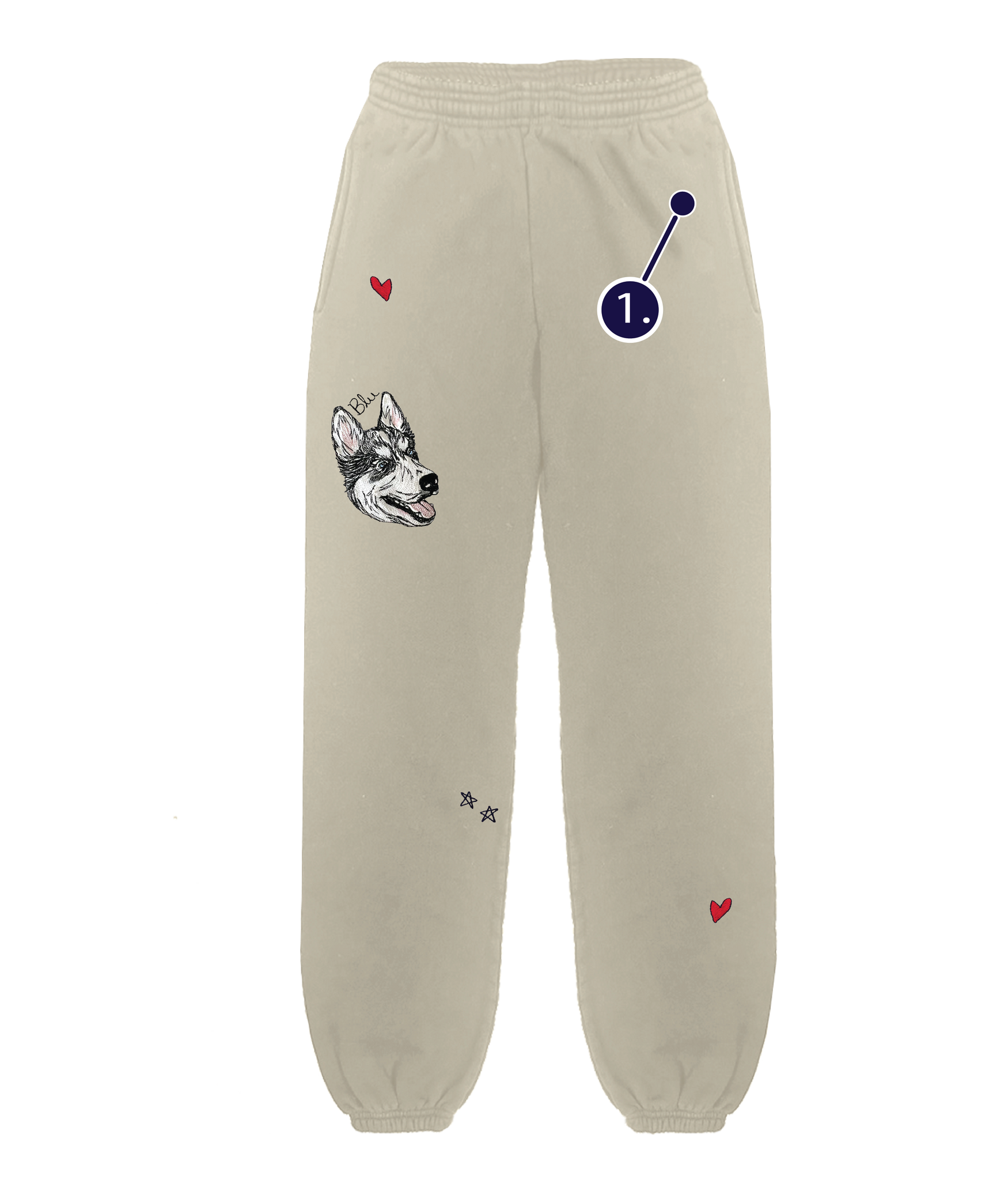 Magical Moments Custom Pet Portrait Heavy Fleece Cotton Sweatpants