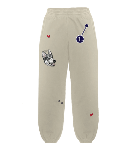 Magical Moments Custom Pet Portrait Heavy Fleece Cotton Sweatpants