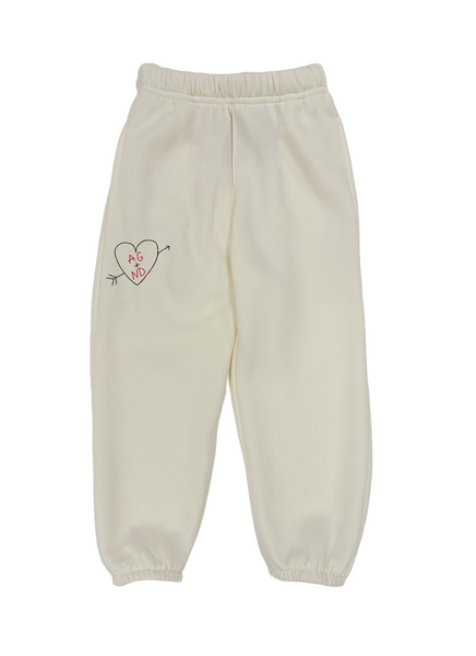 Carved Heart Customized Initials Kids Sweatpants