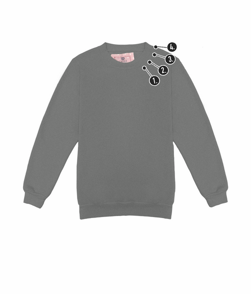 Customizable Spooky neckline Mini Embroidery Unisex Crewneck