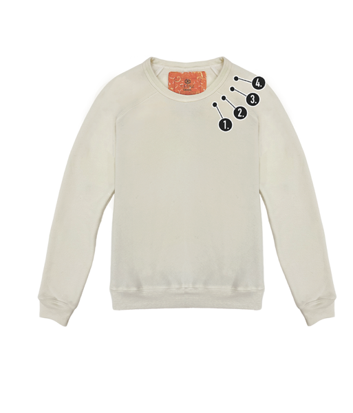 Custom Neck Mini Embroidery Classic Crew Pullover