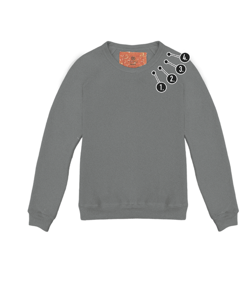 Custom Neck Mini Embroidery Classic Crew Pullover