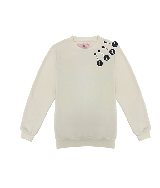 Custom Neck Mini Embroidery Unisex Crew Pullover