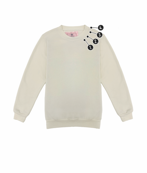 Customizable Spooky neckline Mini Embroidery Unisex Crewneck