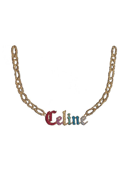 Custom Necklace Nameplate Necklace Unisex Crew Pullover