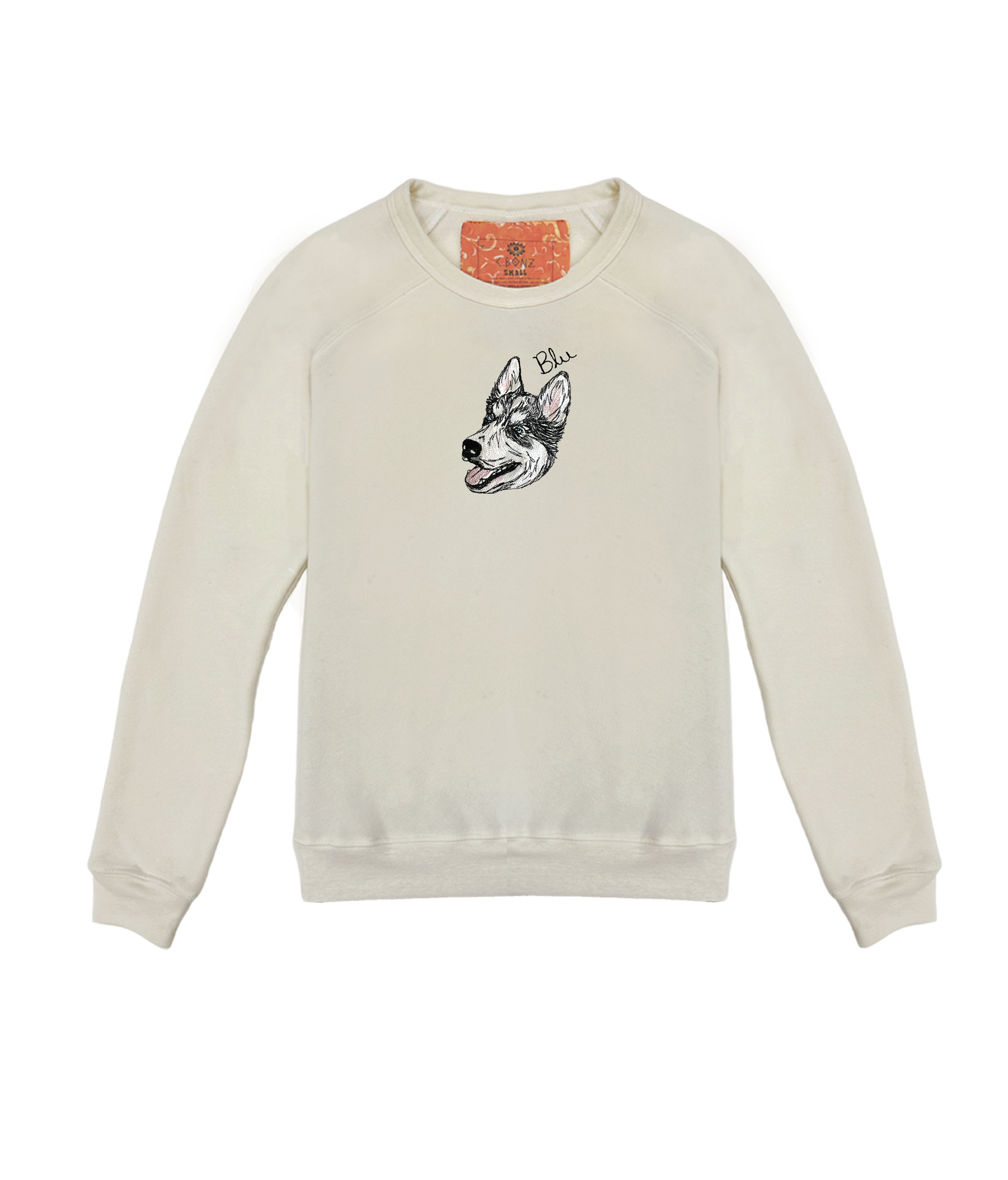 Women's Doodle Style Custom Pet Portrait Classic Crewneck Pullover