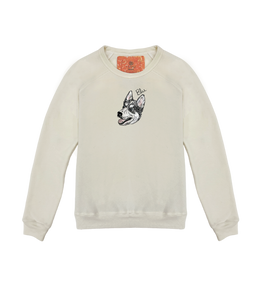 Women's Doodle Style Custom Pet Portrait Classic Crewneck Pullover