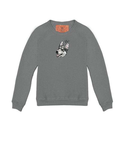 Women's Doodle Style Custom Pet Portrait Classic Crewneck Pullover