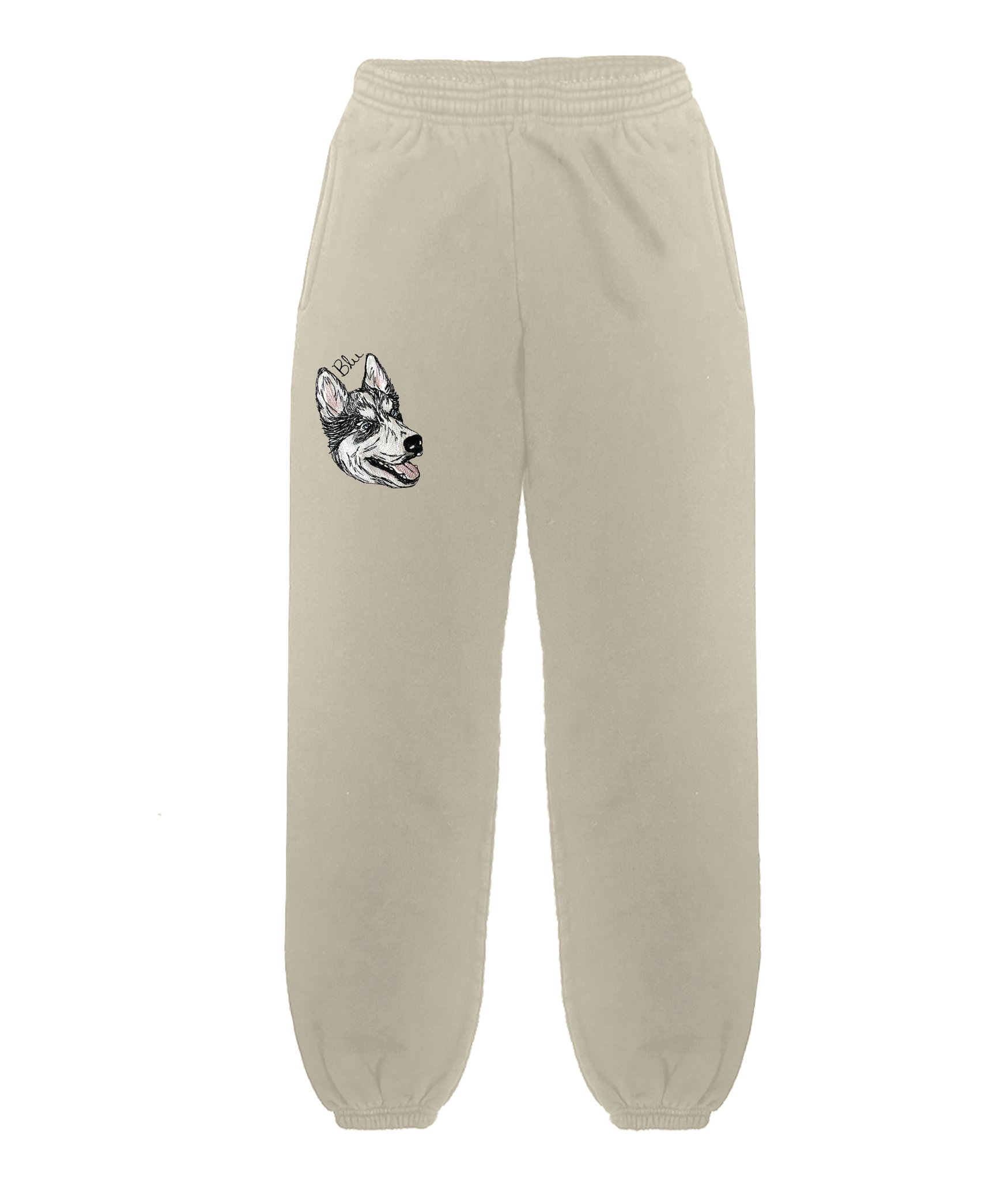 Doodle Style Custom Pet Portrait Heavy Cotton Fleece Sweatpants