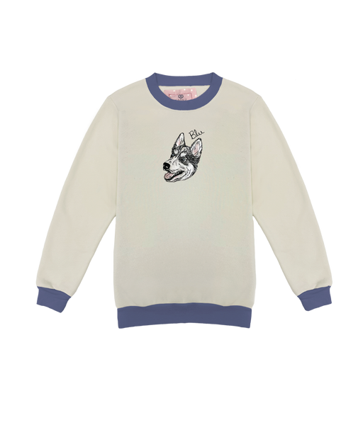 Doodle Style Custom Pet Portrait Unisex Crewneck Pullover