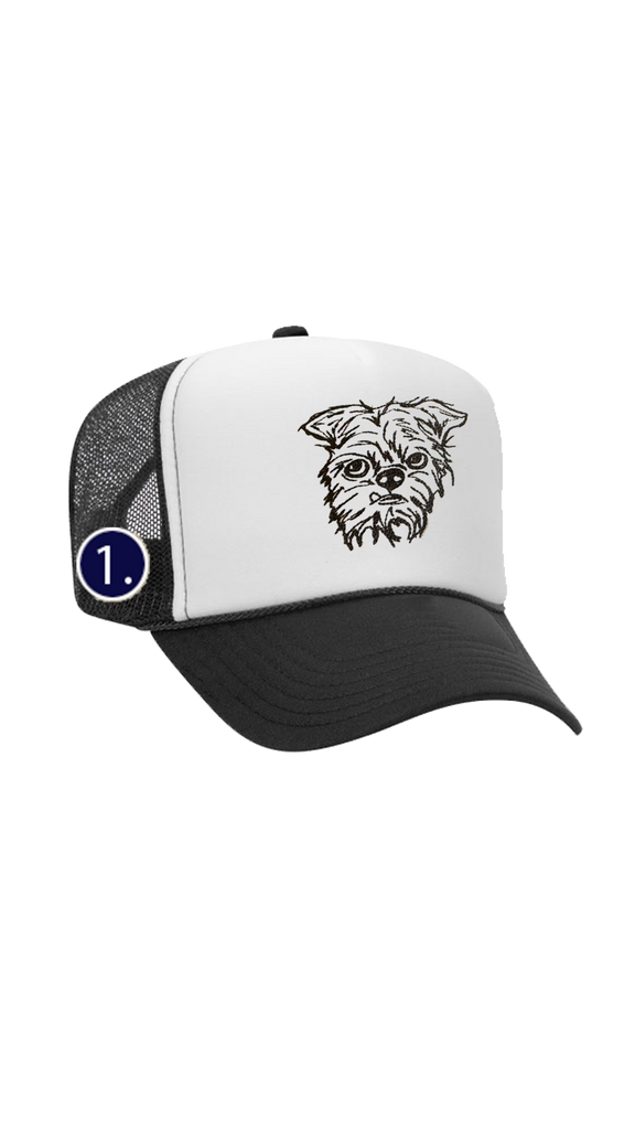 Custom Pet Portrait Trucker Embroidery with – Mini CBONZ Hat