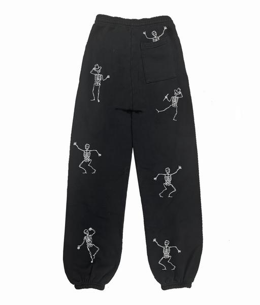 Dancing Skeletons Heavy Cotton Fleece Sweatpants