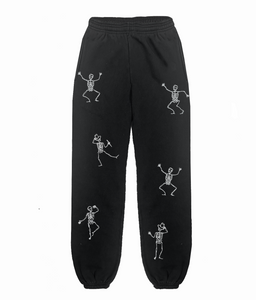 Dancing Skeletons Heavy Cotton Fleece Sweatpants