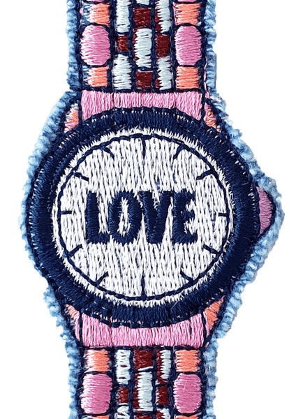 LOVE Embroidered "Watch" Bracelet