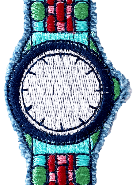 Customizable Embroidered "Watch" Bracelet