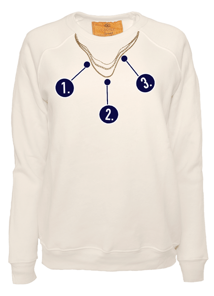 Custom Charm Necklace Classic Crew Pullover