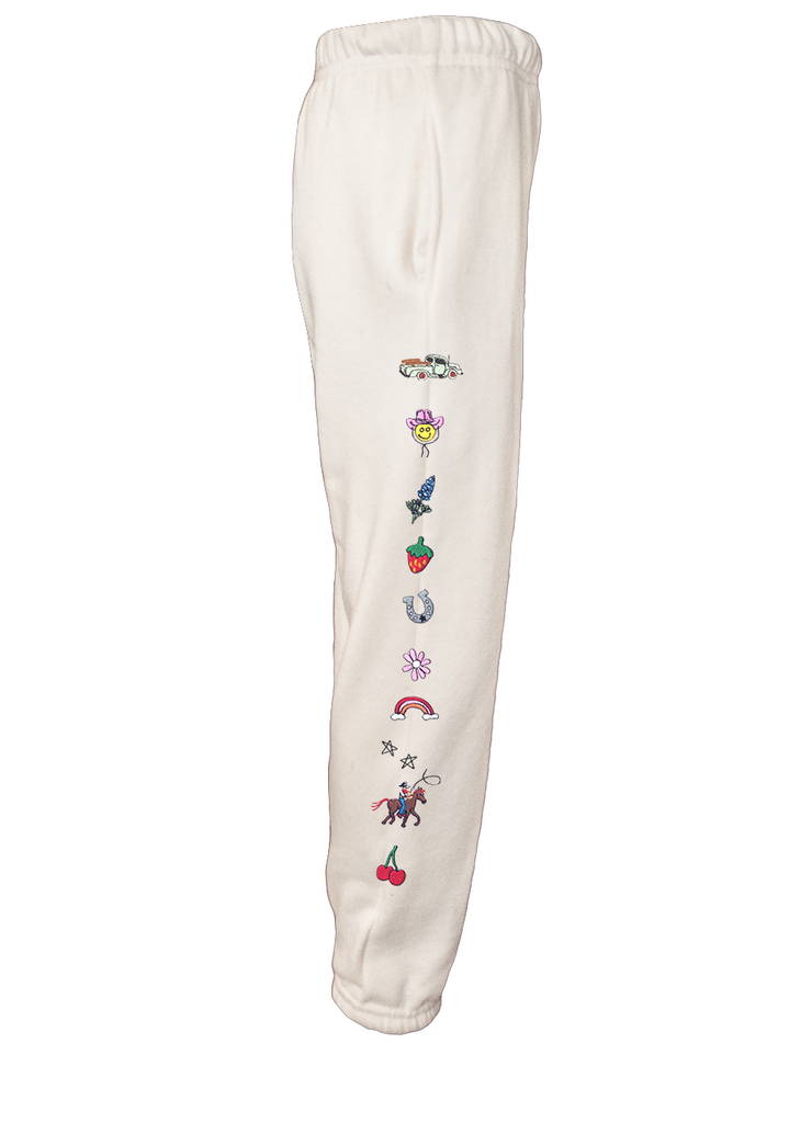 Kids white sweat pants deals